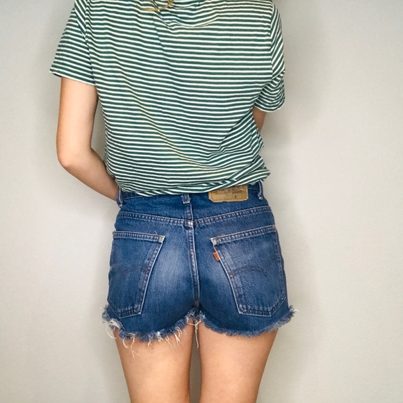 Reformation Pants - Reformation orange tab levis shorts